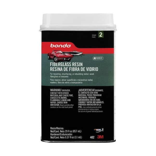 3M Resin Qt Bondo Fiberglass 0402 Zoro